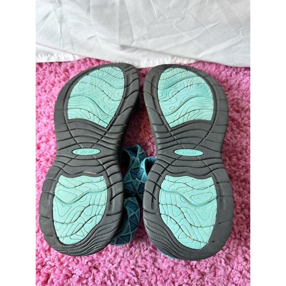 J-Sport By Jambu Womens Sandals 7 Teal/ Turquoise Slingback Geometric - Picture 4 of 11